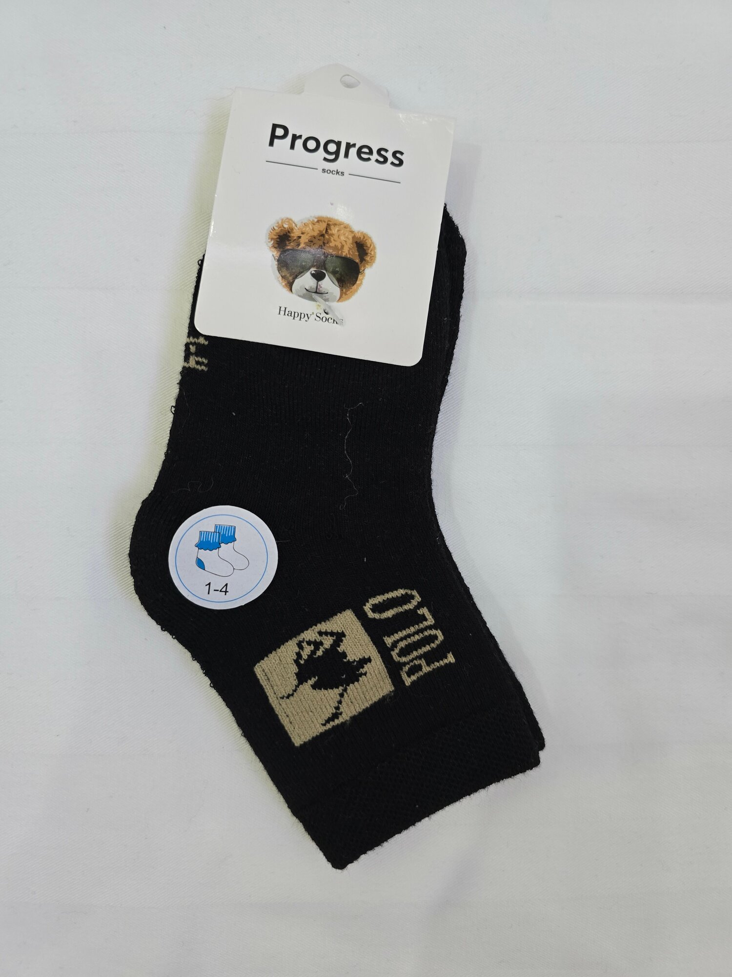 Носки 1, 3 пары, размер 1-4, серый, черный, синий — фото 1