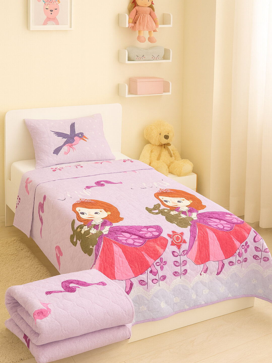 Детское покрывало 150×200, с героями мультиков — плед на кровать и диван, летнее одеяло