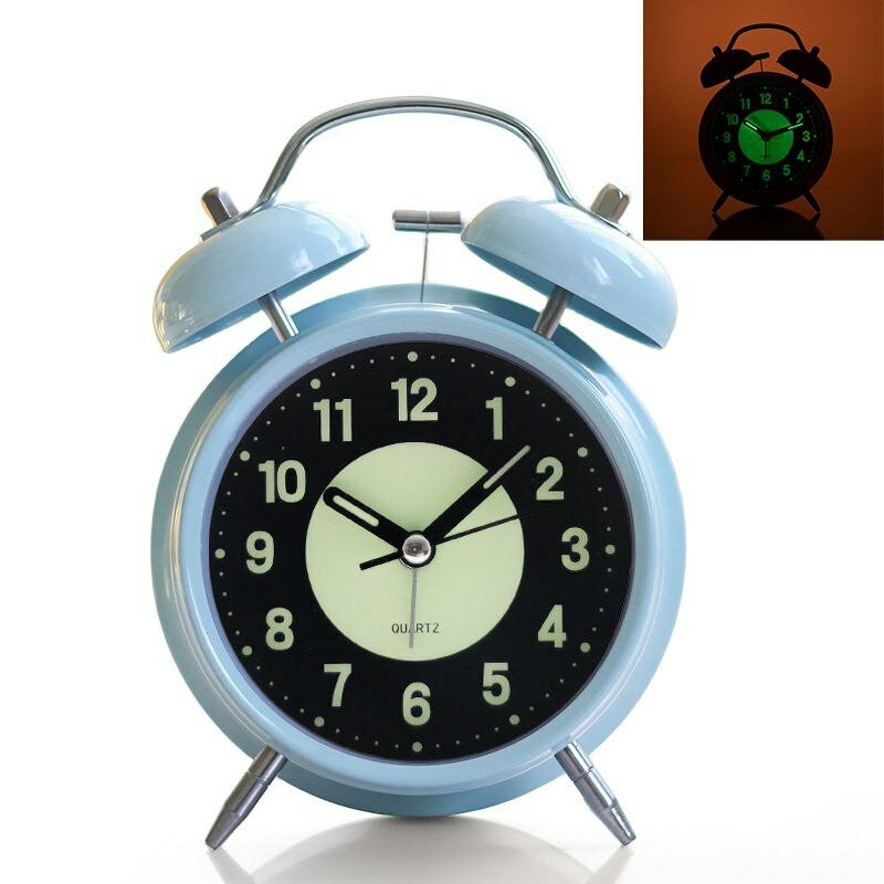 Будильник DNR, электронно-механический, на батарейках, с подсветкой
