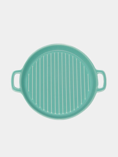 Круглые керамические тарелки "HAPPY KITCHEN", бренд, ручная работа — фото 1