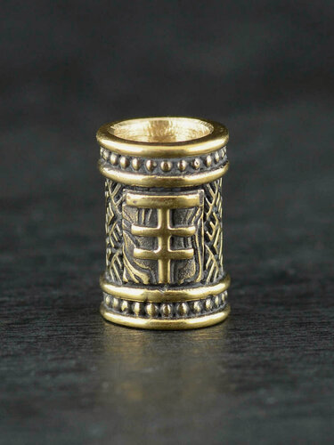 Изображение товара Бусина для паракорда и кожи чертог Лисы из ювелирной латуни Hobbylive