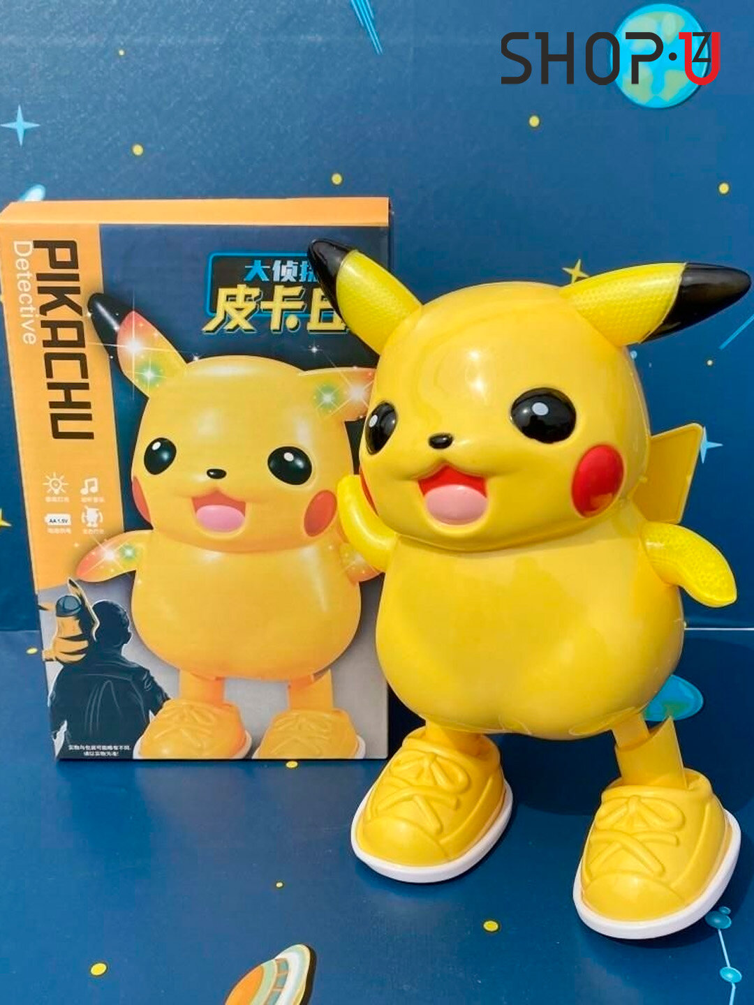 Развивающая музыкальная игрушка, Pokemon - pikachu, звуковые и световые эффекты