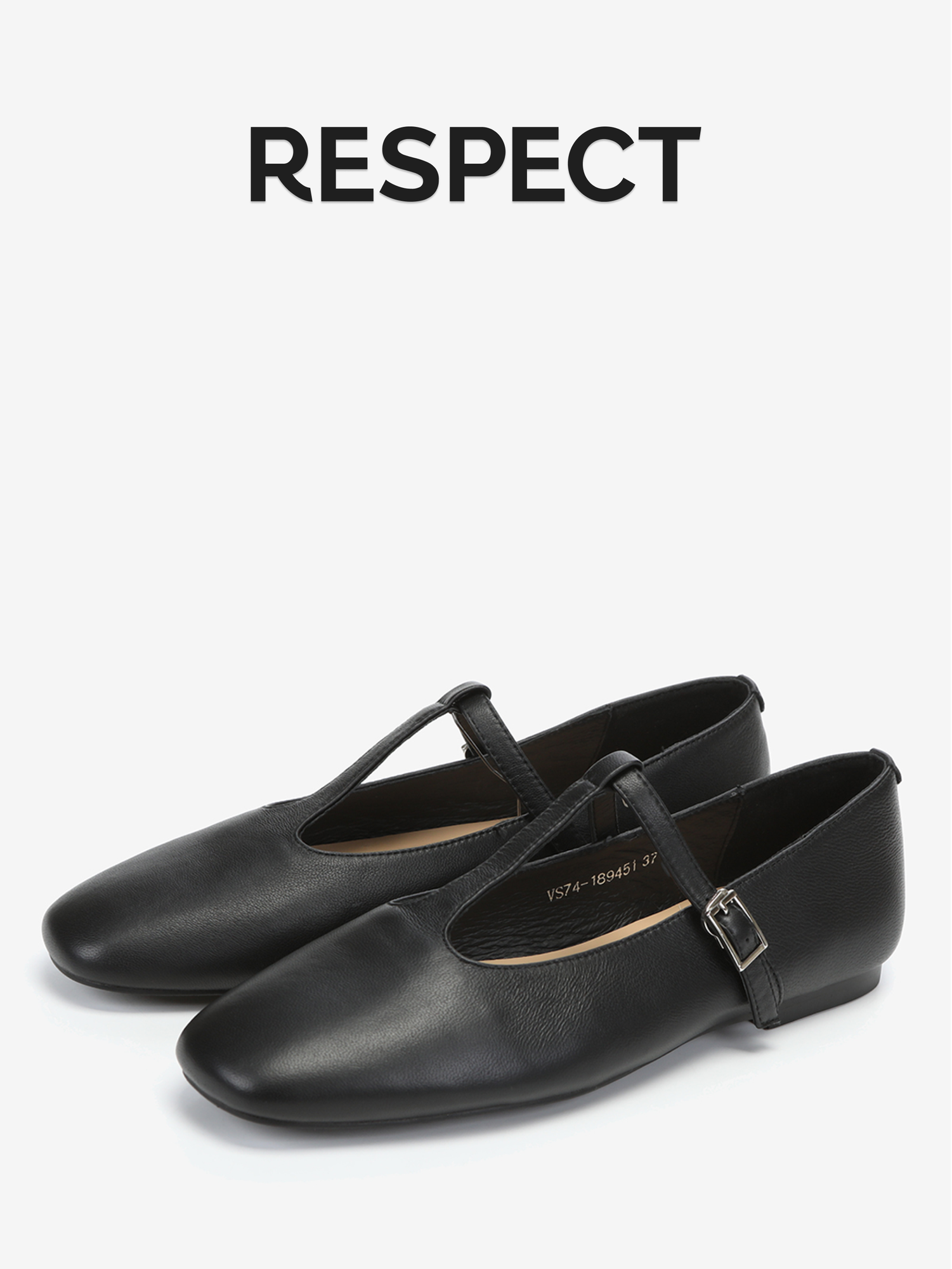 Балетки Respect, размер 38, черный