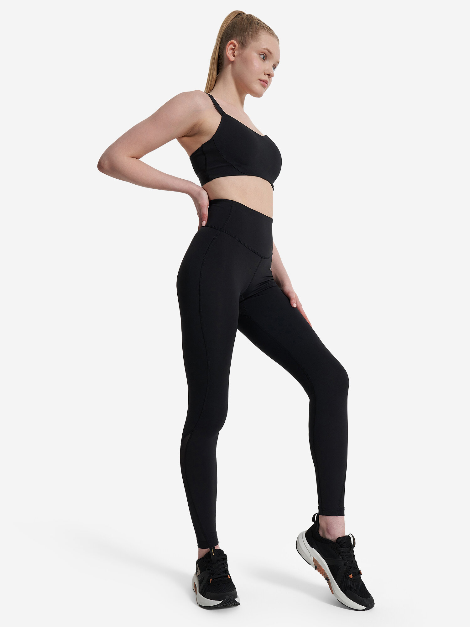 Компрессионные Легинсы Легинсы спортивные Demix W D Fitness GYM ProSculpt Mesh Leggings, размер 46, черный