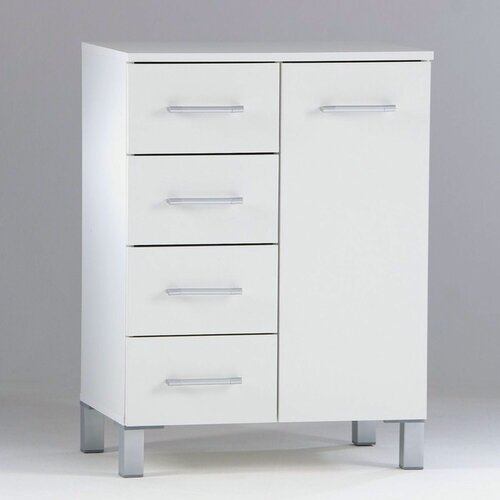 Изображение товара Комод Сима-ленд, для ванной, ЛДСП, 50x40x80 см, 4 ящика, белый