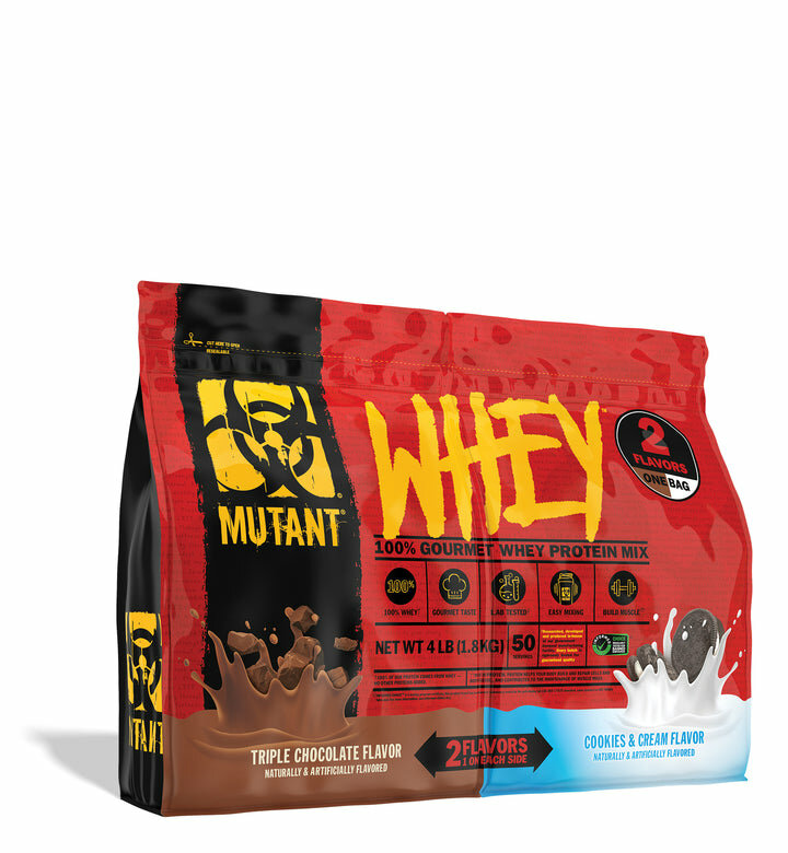 Протеин Mutant Triple Whey 2.27 кг — тройной сывороточный комплекс для роста мышц Peceny и Шокоалд