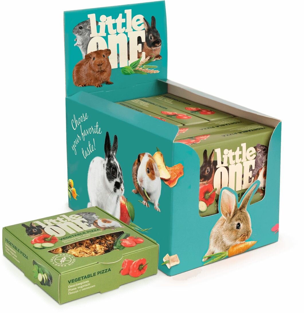 Little One Пицца с овощами беззерновое лакомство для грызунов 1 шт.