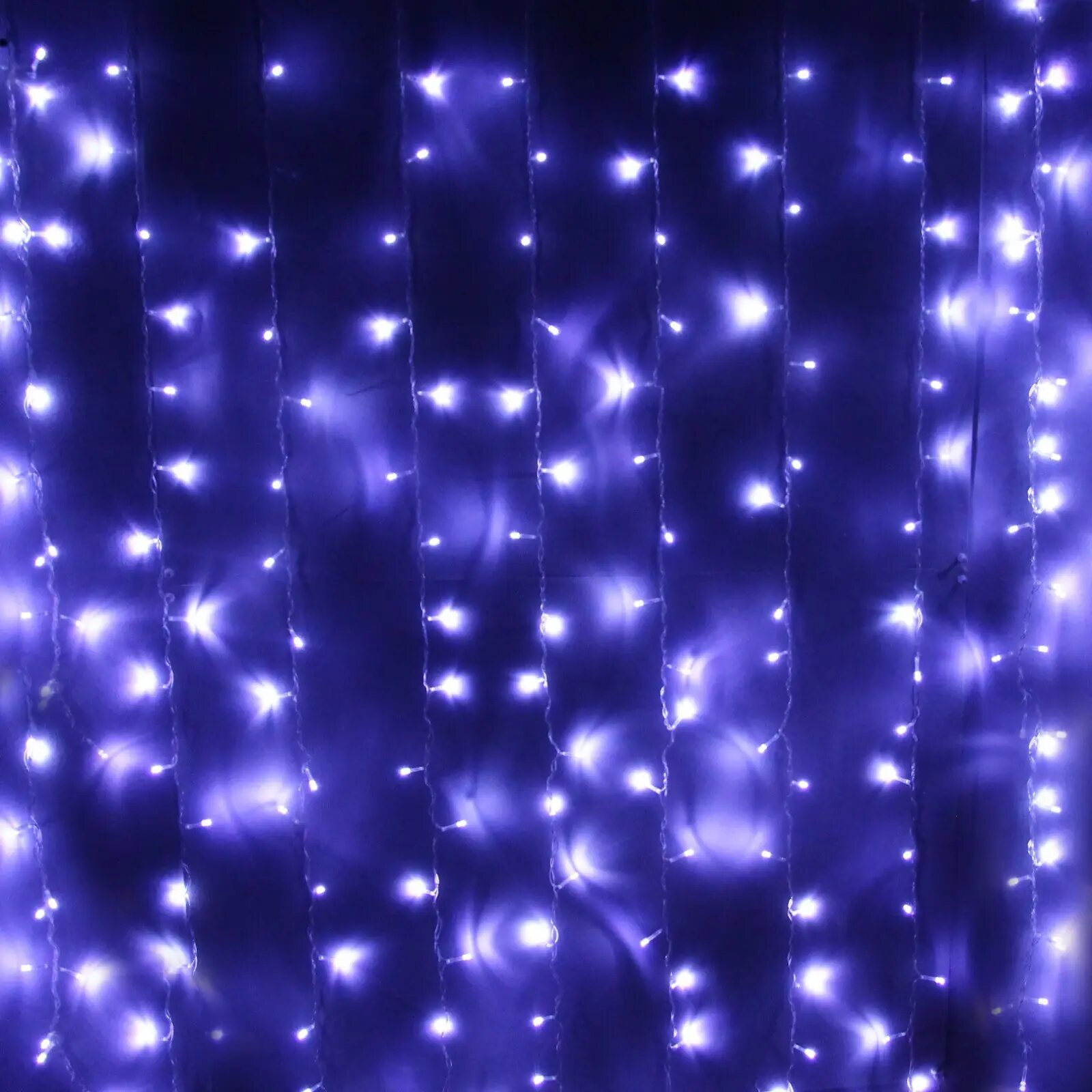 Гирлянда для улицы занавес ш3* в2,5м 480 ламп LED, прозрач. пров, 8 реж, IP-54, Белый (возможность соединения)
