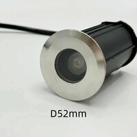 DC12V 24V светодиодный мини-подводный светильник IP68 водонепроницаемый подземный светильник прожектор из нержавеющей стали для бассейна, лестницы, ступенек, палубы, DC12V 3000K, D52mm