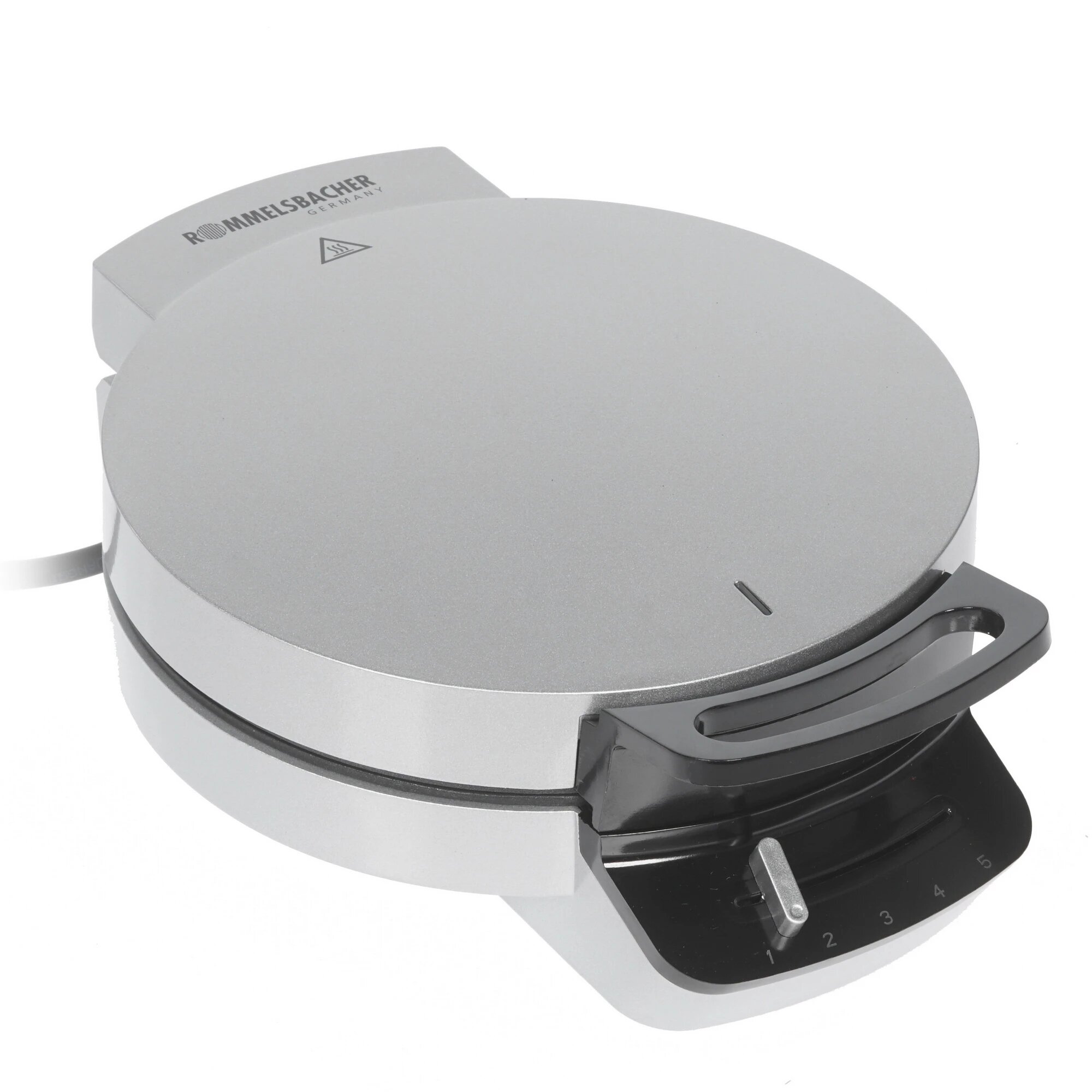 Электровафельница Rommelsbacher WA 750  бельгийские вафли  антипригарное покрытие  серебристая