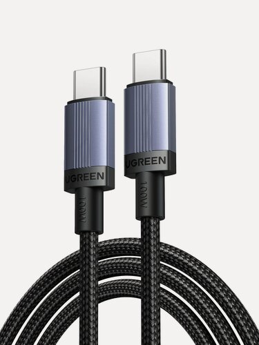 Изображение товара Кабель зарядный UGREEN L528 (65834) USB-C to USB-C PD Fast Charging Cable 100W Max. Длина: 3м. Цвет: серый космос