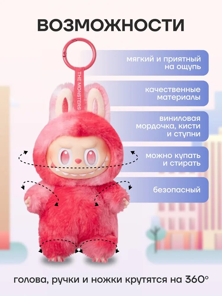 Лабубу Игрушка - Labubu Big into Energy, 17 см, случайный цвет — фото 1