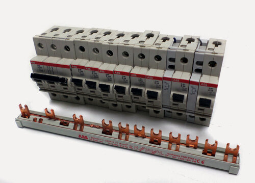 Изображение товара Разводка шинная ABB "SZ-PSB3N", 63 A, Т-образная, 12 контактов, белый