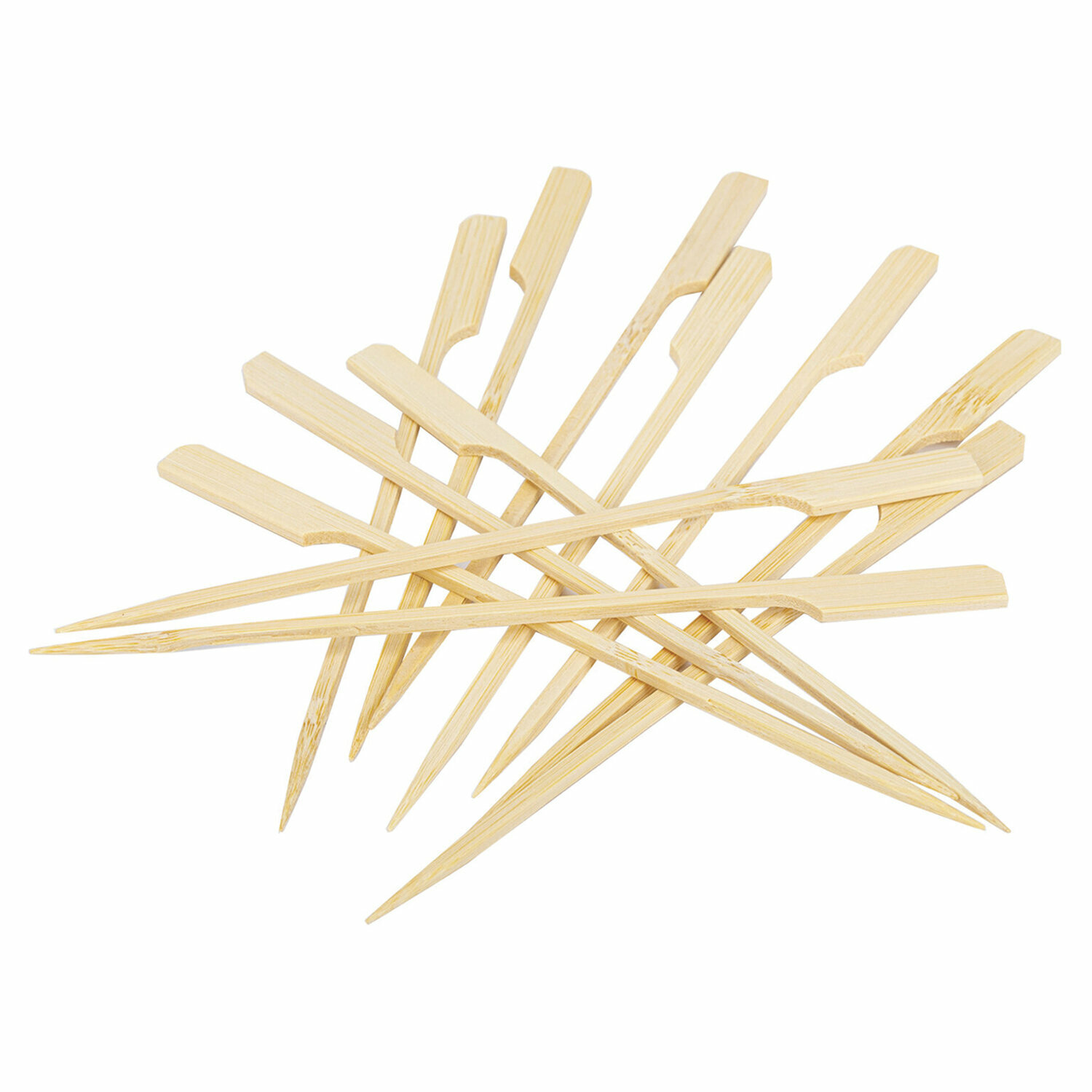Пики для канапе бамбуковые гольф 12 см, 100 шт, КП, 133044