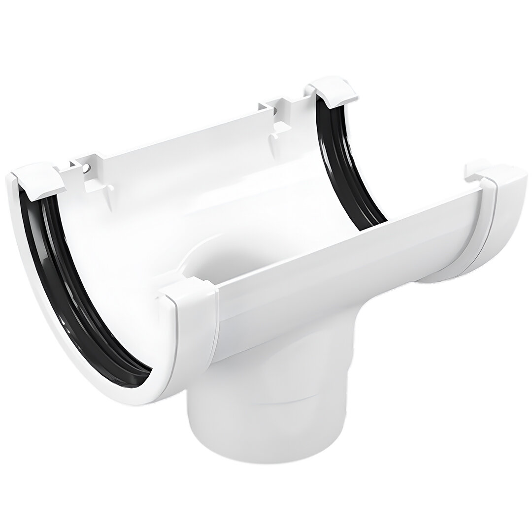 Воронка желоба водосточная белый, 1 шт, канадка проходная на трубу