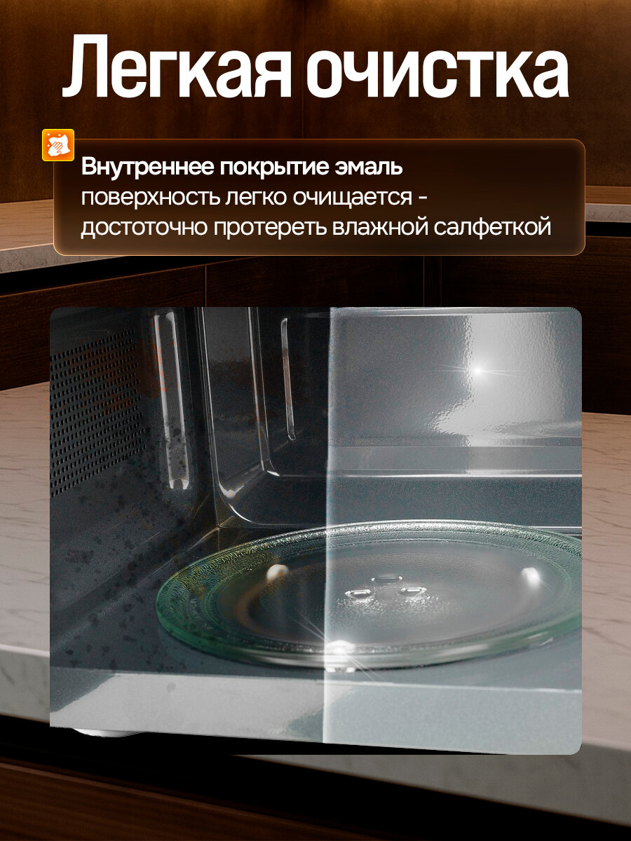 Микроволновая печь с грилем BRAYER BR2503, электронным управлением, 900 Вт 23 л — фото 1