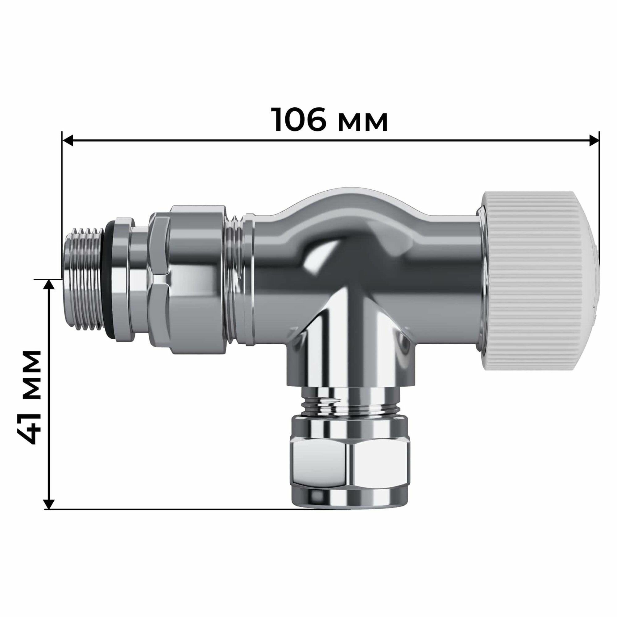 Набор термостатический осевой Royal Thermo Design Pro 15мм М30х1,5 (Хром) — фото 1