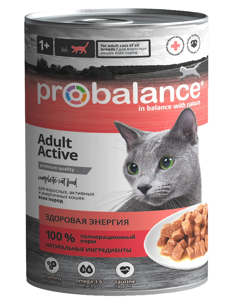 ProBalance Active Корм консервированный для активных кошек, 415 гр