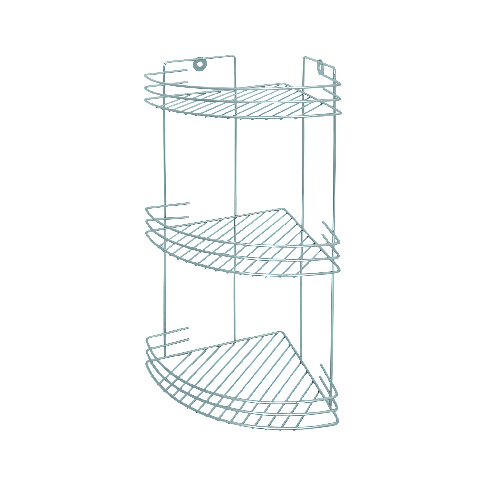 Полка для ванной угловая 3-х ярусная 19*19*40 см хром. Рыжий Кот
