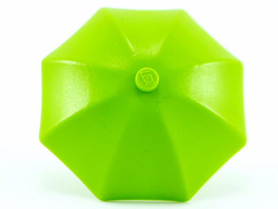 Minifigure, Utensil Umbrella Top with No Bottom Flaps, 6 x 6 with Top Stud, 4094 Lime U
