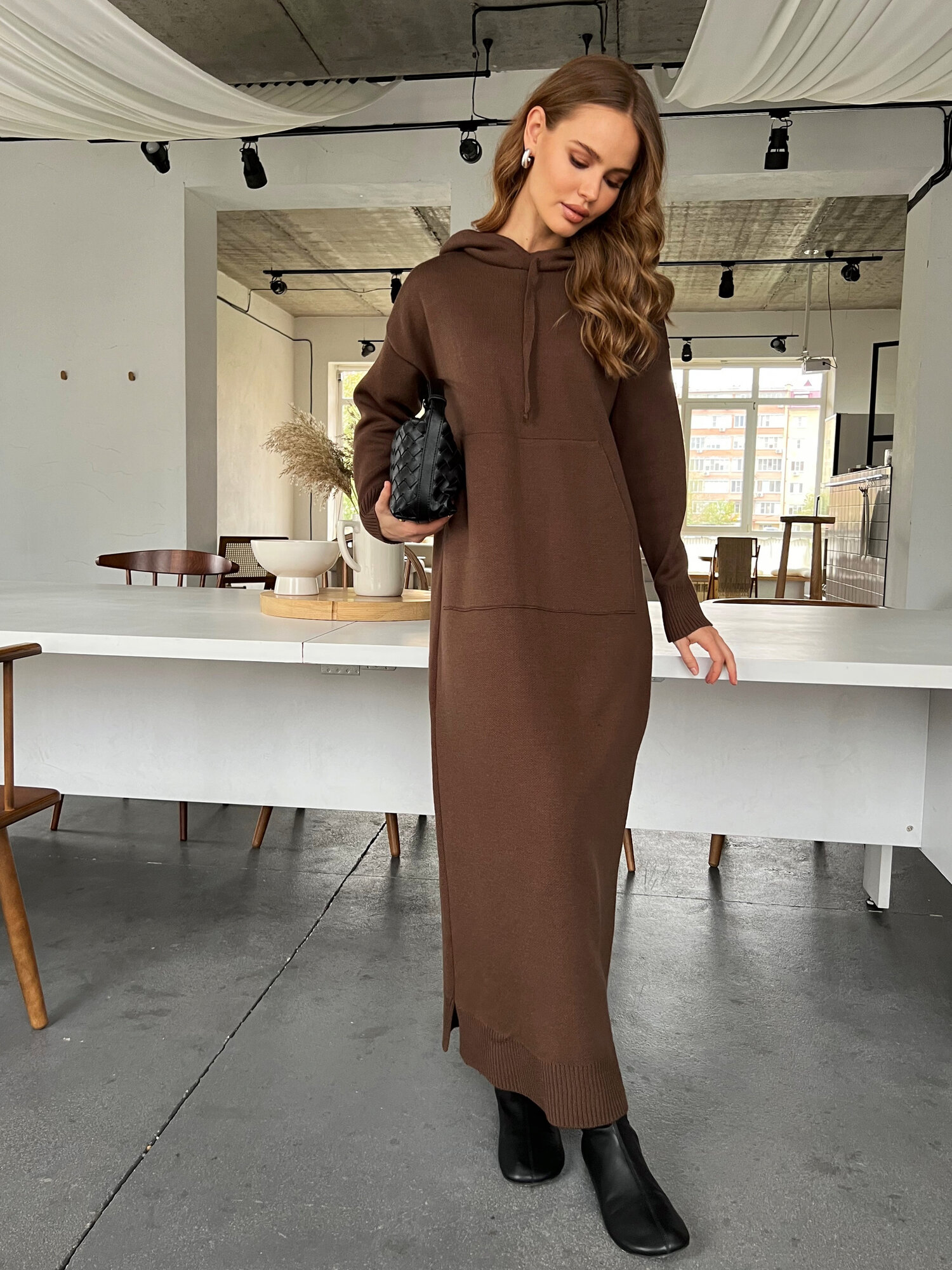 Платье Daffy World размер 44-48 Шоколадный