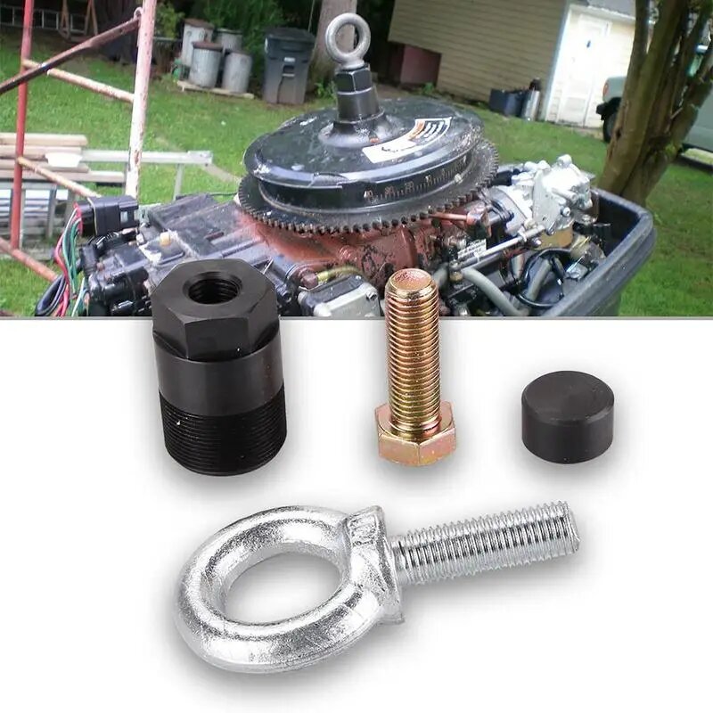 Съемник маховика лодочного двигателя, алюминиевый комплект съемников маховика подвесного двигателя Mariner, черный комплект съемников маховика подвесного мотора для 1/2 дюйма