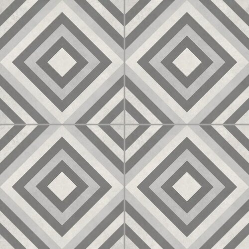 Изображение товара Церсанит Ромбикс керамогранит глазурованный матовый 420x420x8мм (9шт.) (1.587м²) серый / CERSANIT