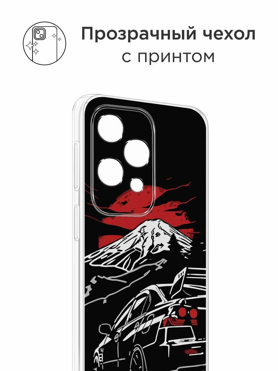 Чехол на Xiaomi 12 Lite / Сяоми 12 Лайт с принтом "Машина в горах JDM" — фото 1