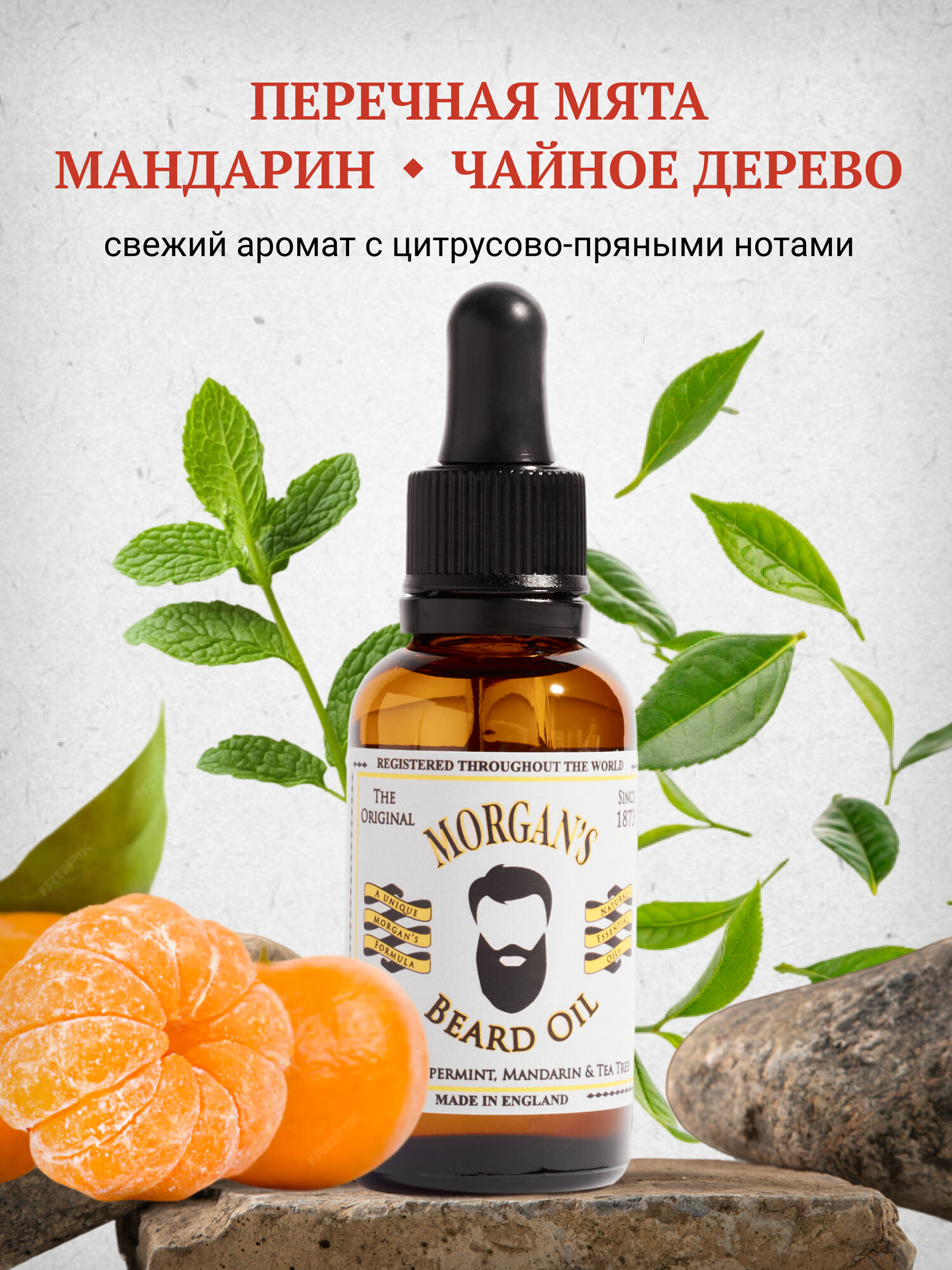 Масло для бороды Morgan's Beard Oil, для всех типов кожи и волос, 30 мл — фото 1