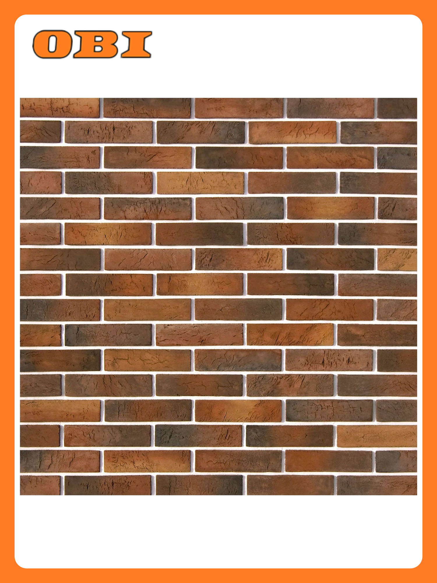 Бетонная плитка White Hills Терамо Брик кирпич оранжевая 22х55 см