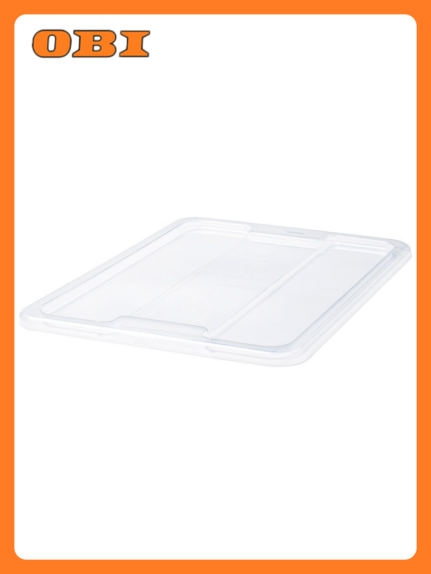 Крышка для контейнера 11/22 л пластиковая прозрачная 39х1х28 см