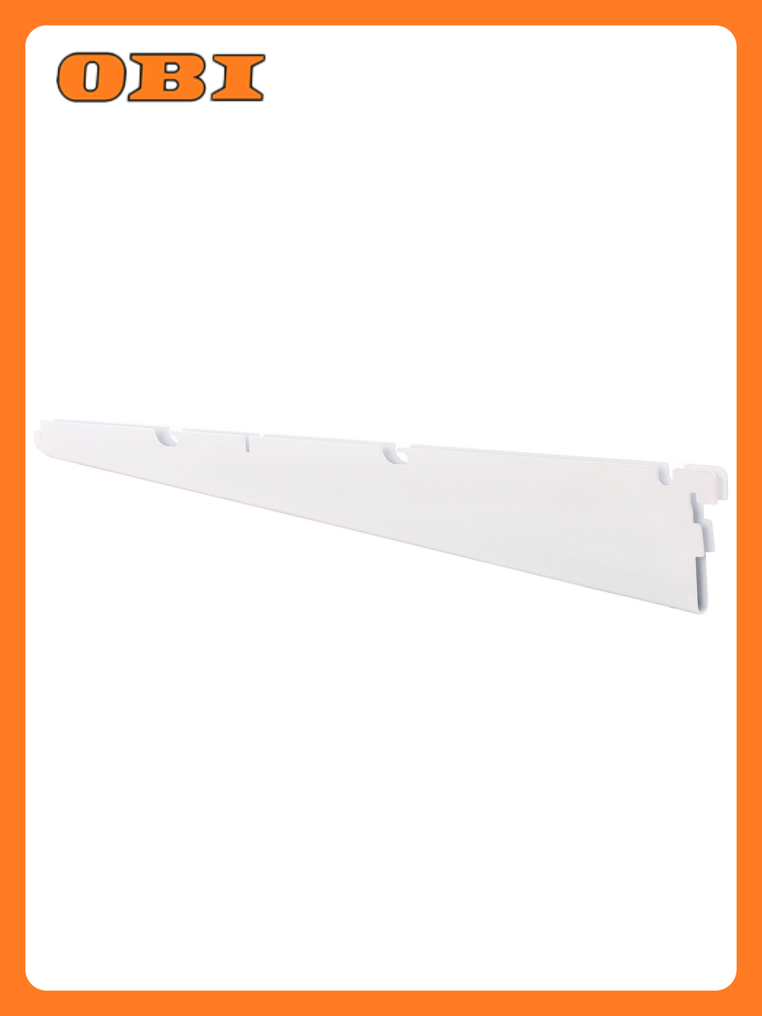 Кронштейн для полки Larvij белый 73x434x12 мм