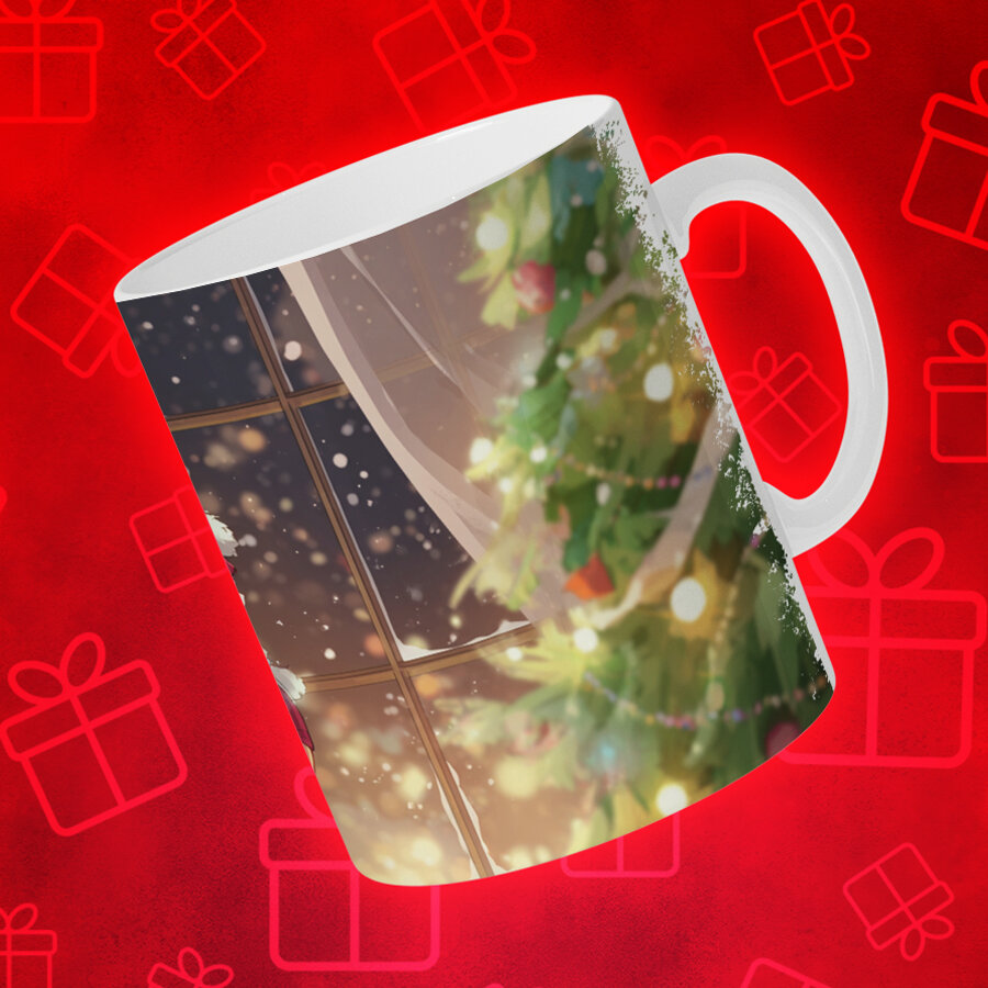 Кружка Аниме, керамическая, яркий принт, для поклонников аниме — фото 1