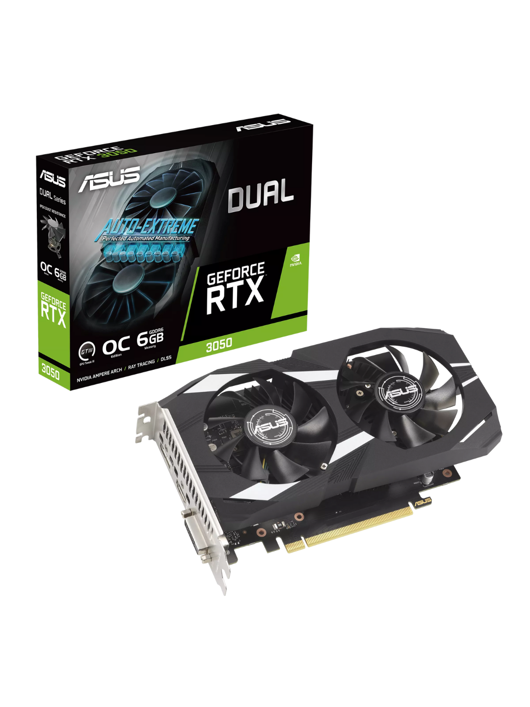 Видеокарта ASUS GeForce RTX 3050 6GB GDDR6 (90YV0K60-M0NA00)