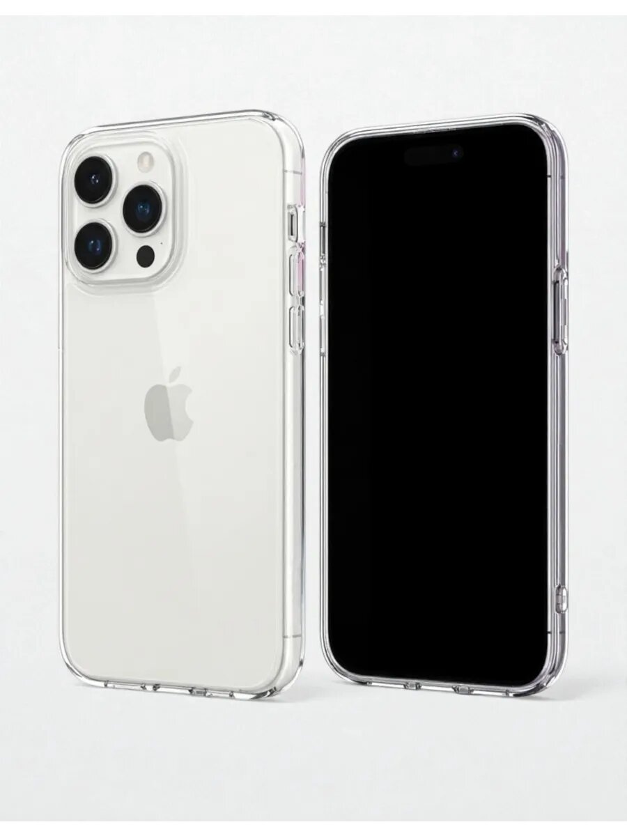 Чехол, прозрачный, для iPhone 15 Pro Max, противоударный, защита динамика