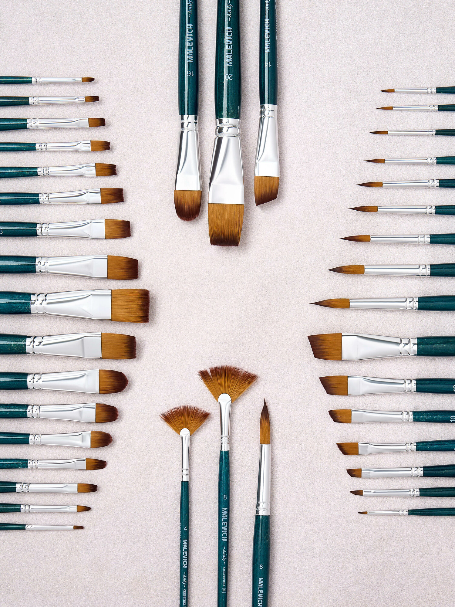 Набор кистей Малевичъ "Энди" Big Set, кисти для рисования 39 шт — фото 1