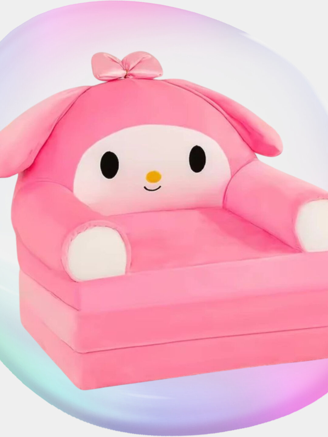 Детское кресло-медвежонок, мягкое, розовое Детское кресло-медвежонок, мягкое, розовое