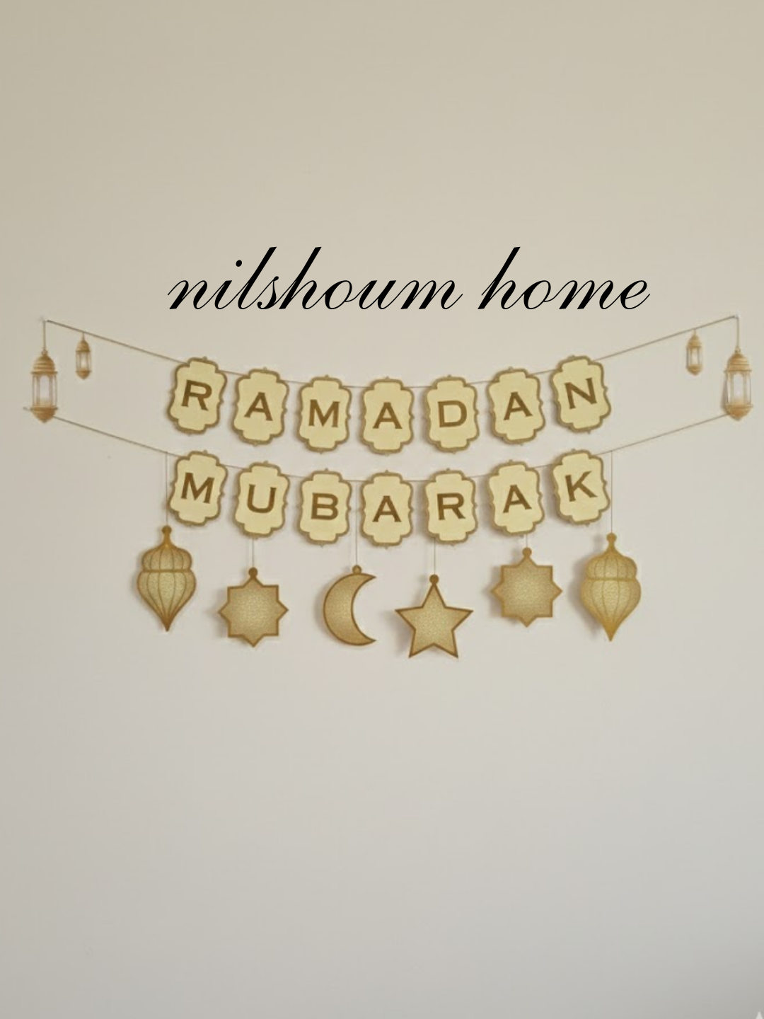 Рамадан Мубарак Праздничное украшение Декоративный баннер Ramadan Mubarak для дома Набор на праздник Эид Украшение