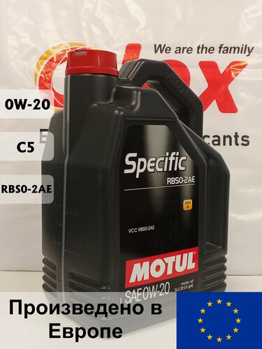 Изображение товара Масло мотор MOTUL SPECIFIC RBS0-2AE 0W-20 C5 (5л) 106045 (Европейский)