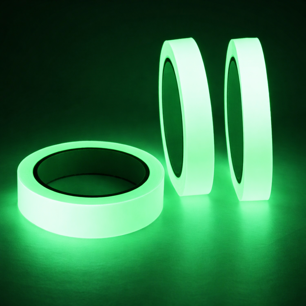 Лента самоклеящаяся "Светящаяся Люминесцентная", в темноте, зеленая — фото 1