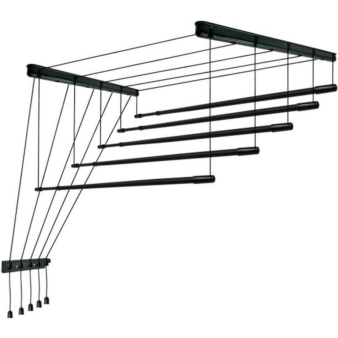 Сушилка потолочная Anyday TELESCOP BLACK для белья  1 0 1 8м  черный 005532