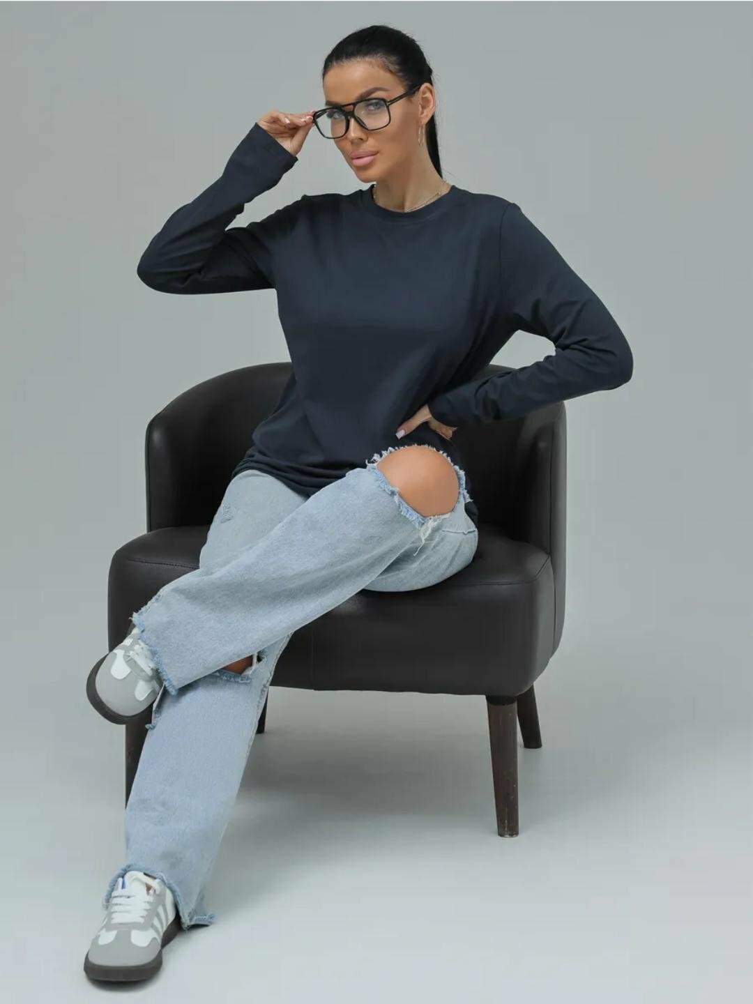 Лонгслив neo, размер M, , графитовый