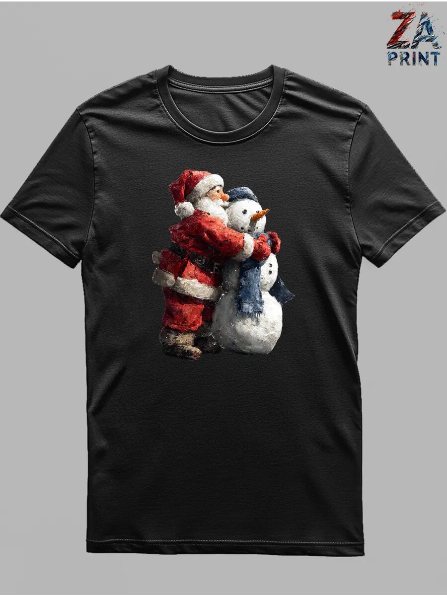 Футболка санта клаус снеговик