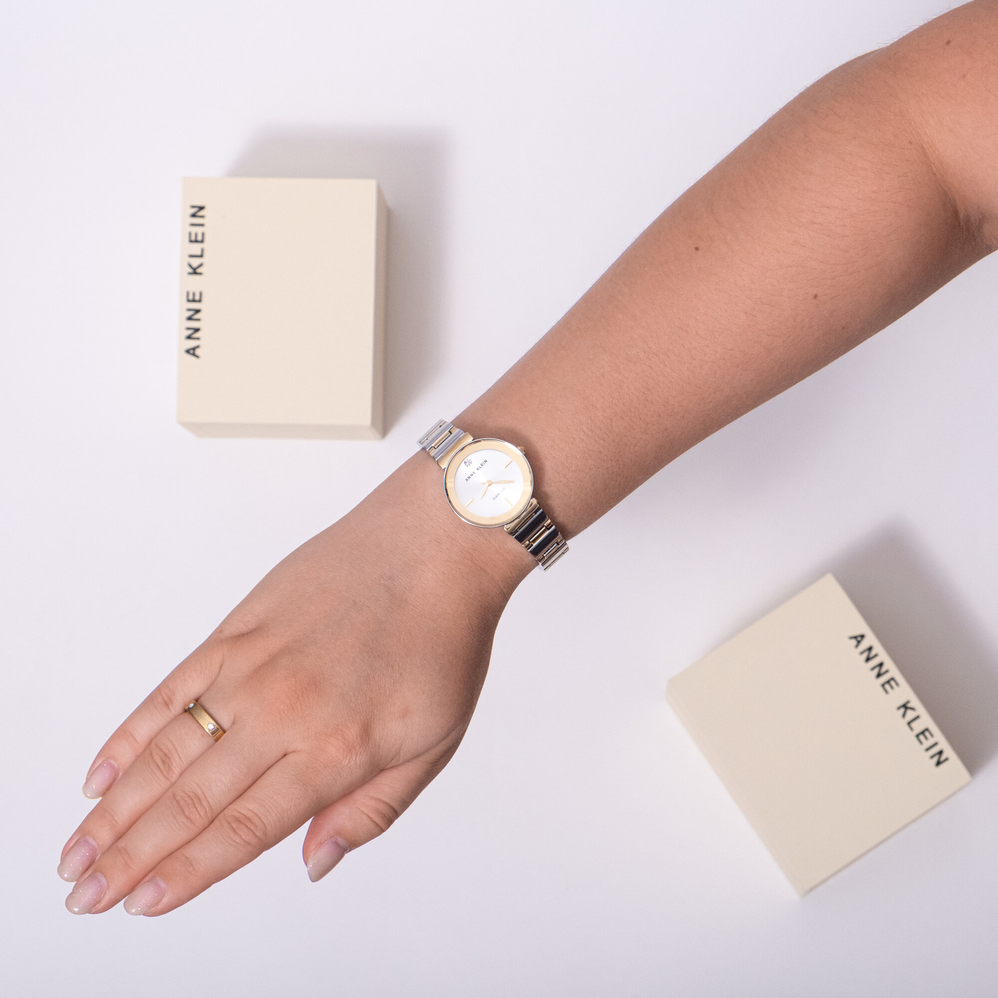 Наручные часы ANNE KLEIN Diamond, золотой/серебристый — фото 1