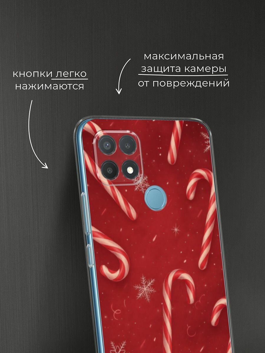 Чехол на Oppo A15/A15s / Оппо А15/A15s с принтом "Зимний леденец" — фото 1