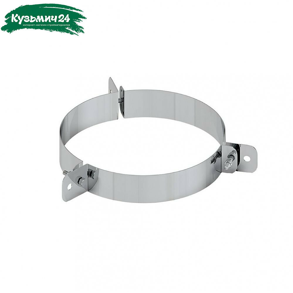 Хомут для дымохода составной Ferrum f5044 d 210 мм обжимной под растяжку сталь 1 мм