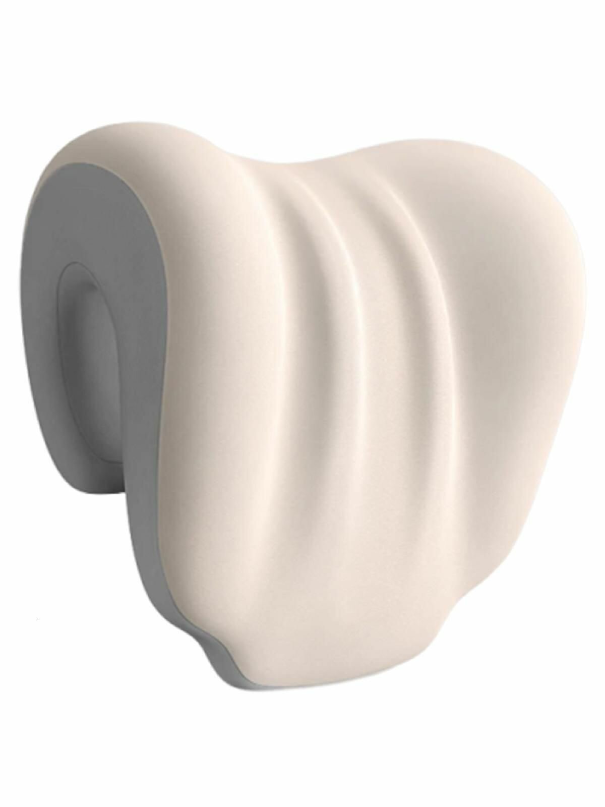 Подушканастул Подголовник офисного кресла спинка стула подушка для шеи -белый и серый цвета в тон