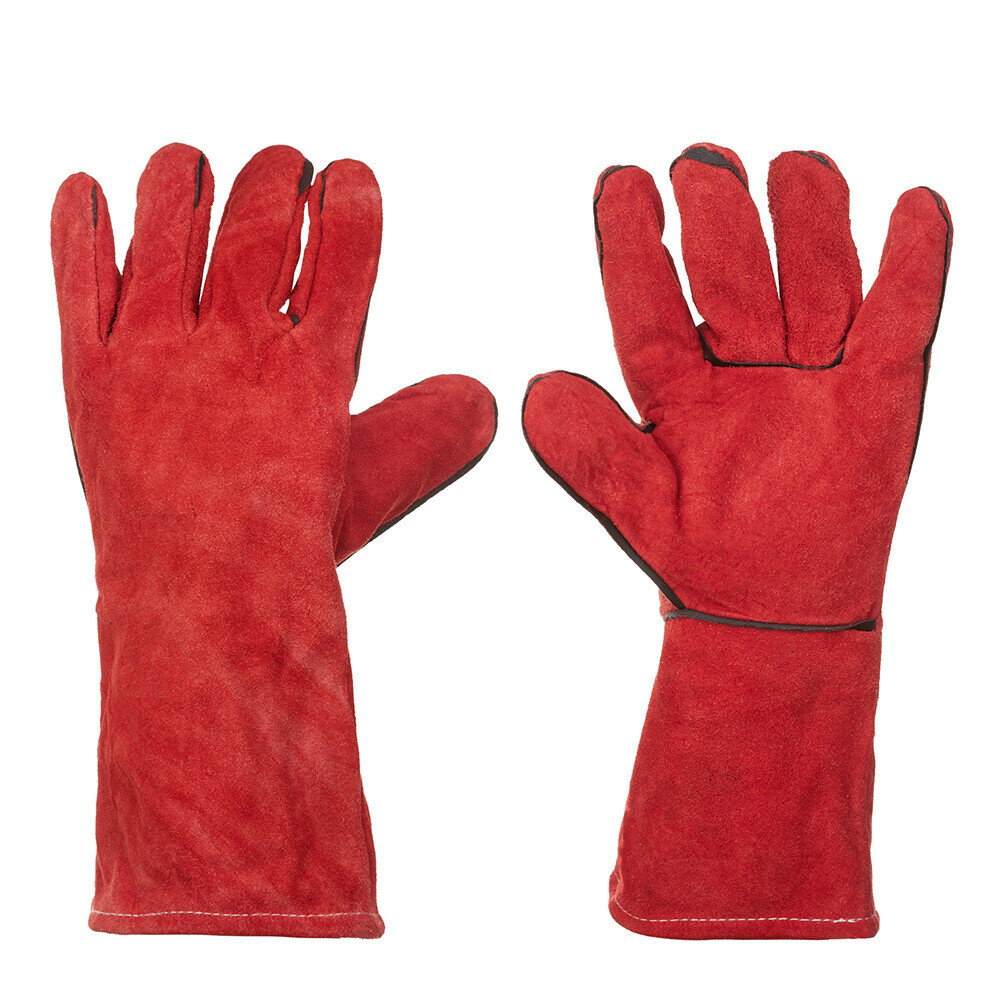 Краги спилковые для сварщика Hesler красные 14 XL