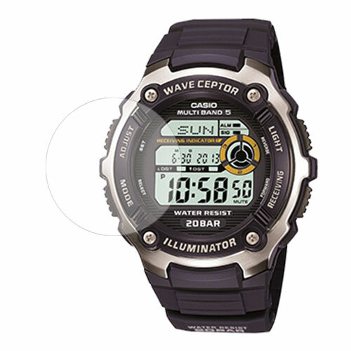 Скрин Мобайл защитный экран для часов Casio WV-M200-2AER из гидрогелевая плёнка прозрачная
