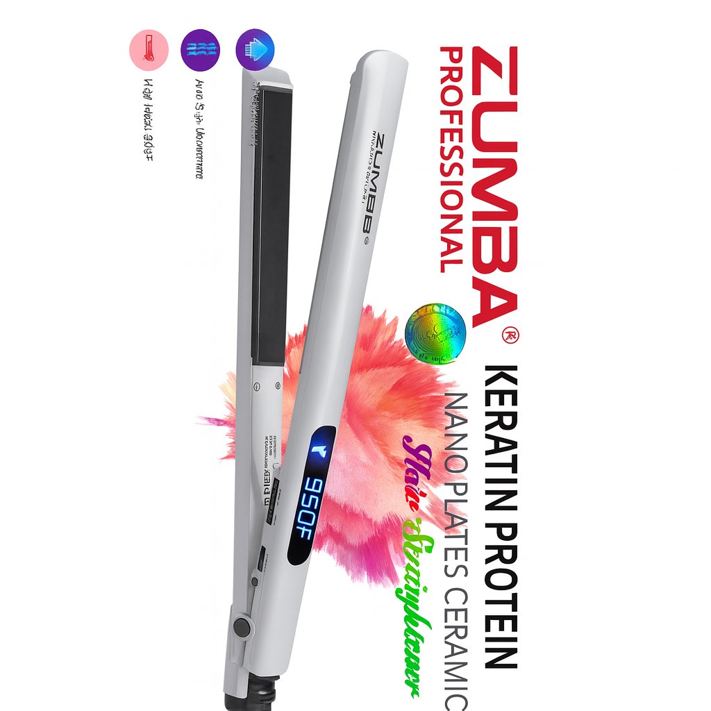 Выпрямитель для волос "Zumba" ZM-8049, с покрытием протеинами кератина